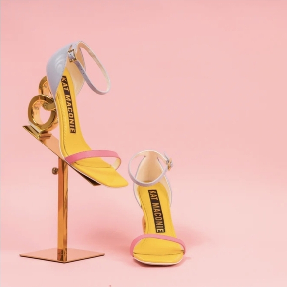 Kat Maconie Suzy Chain Sandal Heels Blue Size 10.5 Holiday Party Shoes - Picture 10 of 14